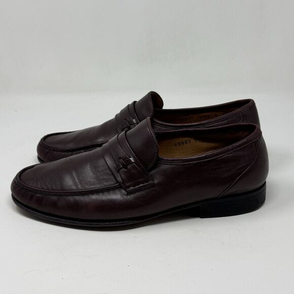 Allen Edmonds Modena Loafers Mens 9 EEE Wide Burgundy Leather Slip On Shoe Italy main image 12